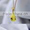 2016 wholesale real near Ladies Accessories unique yellow clear handmade necklace with stone N0010