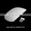 Flat Wireless mouse 2.4 GHZ Wireless Mouse Flat Wireless Optical Mouse( White Glossy)