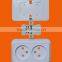 European style surface mounted double wall socket outlet (S1209)