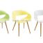 Solid Wood Legs Confortable Colorful Fashion Plastic Chair