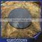 Round shape black stone slate plate wholesale