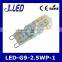 Top quality led lamp smd2835 g9, 2.5w led g9