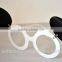 Round party glasses,black/White party glasses