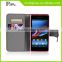 diamond shining style stand pu leather case with card slot for sony xperia Z1 mini