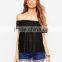 Women fashion off shoulder lace tops wholesale designer clothing manufacturers in china