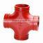 Ductile Iron Grooved Pipe Fitting Grooved Mechanical cross