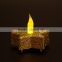 Battery operated glitter star led tealight candles ,Flickering Amber Tealights Candles