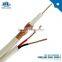 RG59U coaxial cable CCS conductor 75OHM foan PE Al foil shield bare copper wire braid