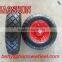 Square pattern wheelbarrow wheel 4.00-8 with metal rim