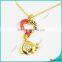 2016 Fashional gold elephant necklace wholesale