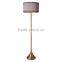 2017 hotel decorative floor lamp for hotel with linen shade good for inn decor high end light color floor tile brushed brass