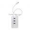 High performance 3-port type c usb 3.1 hub with PD chipset, and 14.5V, 2A type c power charging for Macbook
