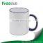 Sunmeta11oz Sublimation Blank Ceramic Color Rim Handle Mug (SKB02)