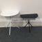 Small HG semi circle wood side table with metal legs