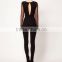 Guangzhou clothing factory new fashion back open see through embellished sexy women jumpsuit