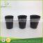 black plastic nursery flower pots