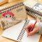 2016 Cute Planner Notebook Printed Paper Cover Spiral Organizer Notebooks