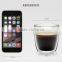 high borosilicate double wall reusable coffee cup for 80ml