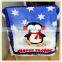 New fashion Penguin With Blue Star Digital Printing Two Ply Blankets