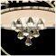 Wholesale Crystal Hanging Ceiling Lamp White Fabric Shade, Living Room and Hotel Ceiling Lamp