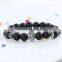 New fashion silver monkey bangle matte obsidian stone bracelet bead Hand catenary