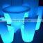 hot sale PE battery power night club lighting illuminated led table/led commercial hot pot table