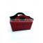 Leatherette Storage Basket Gift Basket With Handles,Red