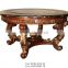 MO-0416-01 Leading antique furniture round table with glass top