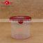OEM household 4pcs cylindrical plastic preservation box / food storage box with lid