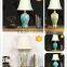 Blue bedroom table lamps