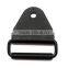 1" Black Chafe With Rectangle Metal Loop & PP Roller, Plastic Chafe With Metal Loop and Roller, POM