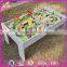 2017 New design preschool children activity toys wooden train table W04C069