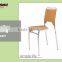 Industrial Style Black PVC Leather Chair Metal Stool Dining Chair