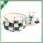 large luxury scented candle in enamel ceramic vessel with ceramic lid