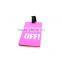 personalised customized embossed Silicone Rubber Hard PVC Luggage Tag