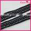 fashionable black tape rhinestone decorative trim for garment WTPE-055