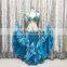 Professional dance wear women turquoise belly dance wardrobe QQ069