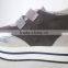 PU insole silvery wholesale women shoes with hook loop