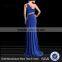 MGOO Cheap Evening Dress OEM Services Navy Blue One Shoulder Crystal Beaded Women Dress Party Cocktail Dress