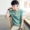 Zm40283b New Style Fancy Men's Summer Pure Color Shirts Comfortable Short Sleeve T-shirt