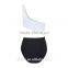 Sexy Women's One Shoulder Swimwear Asymmetrical Detail One Piece Swimsuit