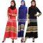 women fashion stripe muslim dress/yyh muslim abaya kaftandress/ islamic muslim women dress