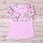 Grils Ruffle Raglan Shirts Floral Blouses Pink Raglans Top Baby Tee Shirts