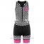 Invisible Zipper printed sleeveless triathlon wear with never fade