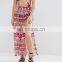 High-rise waistband wrap tie fastening print beach sarong print custom