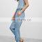  Online Store Korean Fashion Strapless Elastic Soft Washing Denim Jumpsuit Rompers Womens Apparel NT6352