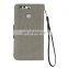 Wallet Style PU Leather case ,Card Holder with strap case for Huawei Ascend P9