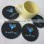 Hot sale round Eva foam coffee coaster, slip cup pad with heat transfer printing logo