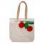 customized fashion friendly 16oz cotton canvas tote bag recycle heavy duty cotton canvas tote bag leather handles