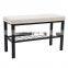 Customized modern and practical metal change shoe stool  Shelves Storage Bench With Seating for living room